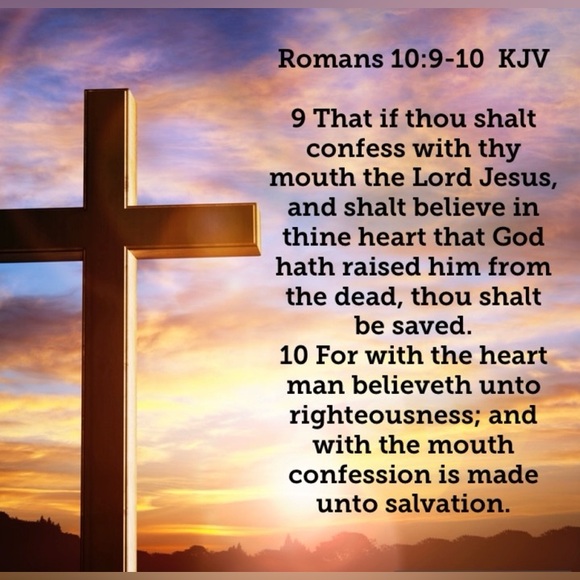 Romans 10:9-10 KJV - Picture 1 of 1